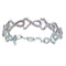 Pink Shell Inlay Sterling Silver Ribbon Link Bracelet EX28043